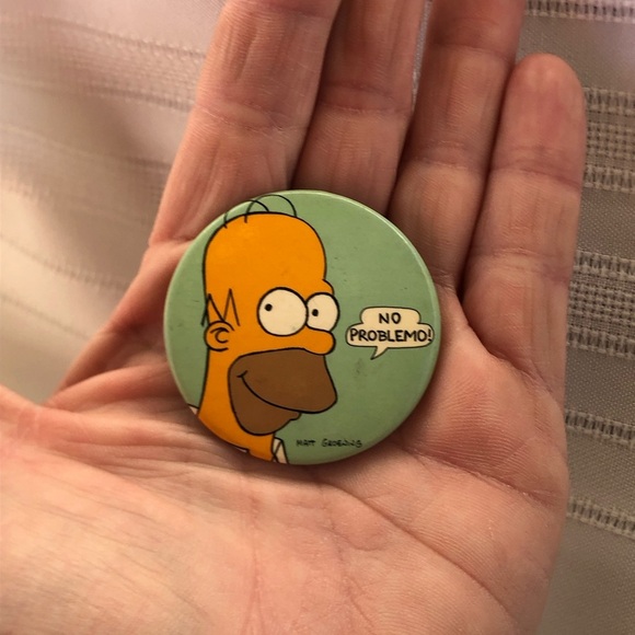 Vtg Homer Simpson SnapBack Button - Picture 6 of 6